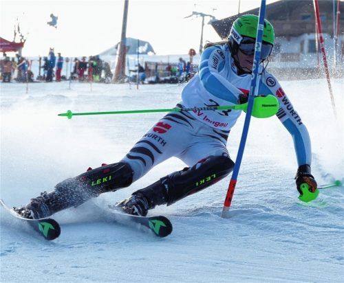 Luisa Klapprott wurde bei den bayerischen Schülermeisterschaften Fünfte im Slalom der Mädchen.Foto Schmid