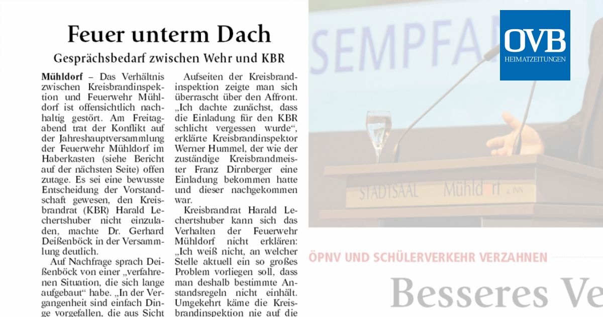 Feuer unterm Dach - OVB Heimatzeitungen