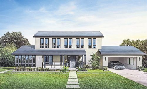 Tesla setzt bei seinem Fotovoltaik-Dach auf kleinteilige Solarmodule.