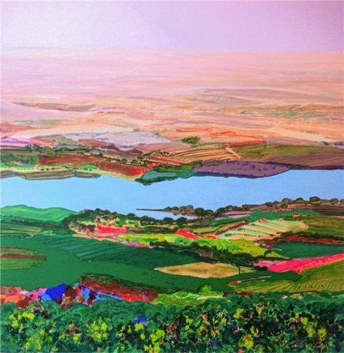 „2016 März #8“, Acryl und Öl auf Leinwand – eine der „Farbweltlandschaften“ von Susanne Maurer.