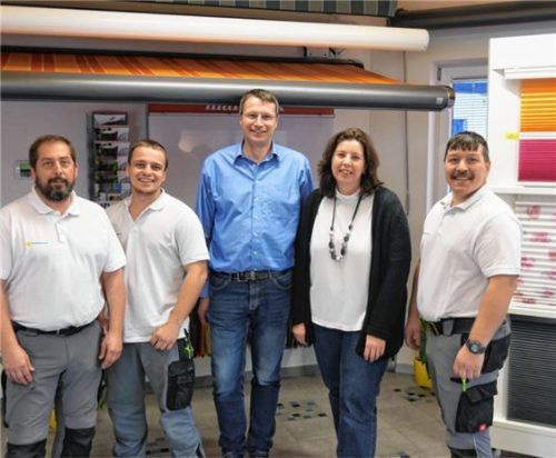 Das kompetente und freundliche Hamberger Team (von links) Günther Bradler, Jewgeni Stieben, Marko Weigel, Brigitte Weigel und Anatoli Stieben.