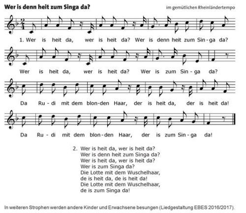 Das Titellied zum Familiensingen in Amerang.