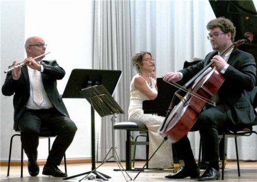 Das Trio Gaubert: Andreas Schmidt (Flöte), Olga Töppel (Klavier) und Hendrik Blumenroth. Foto JANKA
