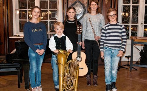 Die jungen Künstler freuten sich über ihren Erfolg – und großen Beifall. Foto  Basler