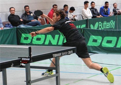 Ersatzspieler Patrick Mayer kam erstmals in dieser Saison zum Einsatz, wurde für seine Bemühungen aber sowohl im Doppel wie auch später im Einzel nicht belohnt. Foto  Erlich