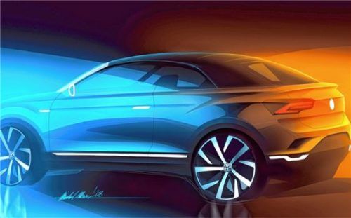 Erster Ausblick auf das komplett neu entwickelte Cabriolet des T-Roc. Foto  Volkswagen