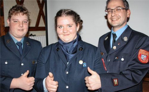 Neue Gesichter: Die beiden frischgebackenen Kreisjugendsprecher Marinus Gsinn und Sophie Hamberger mit Kreisjugendwart Manuel Pöhmerer (von links).Foto reinthaler