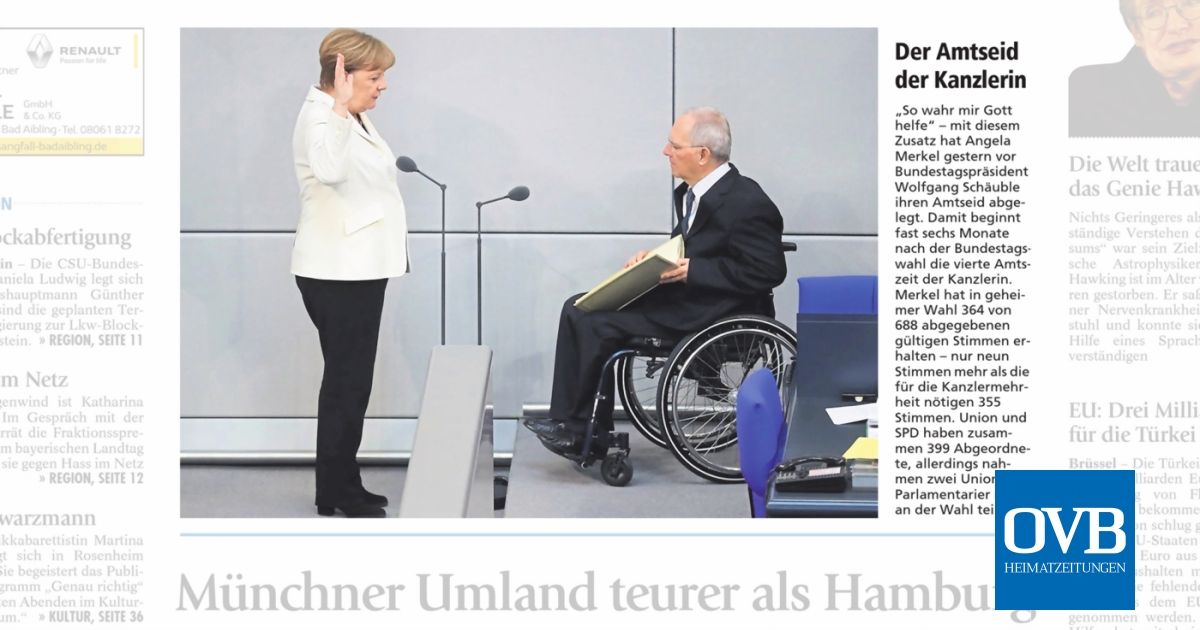 Der Amtseid der Kanzlerin OVB Heimatzeitungen