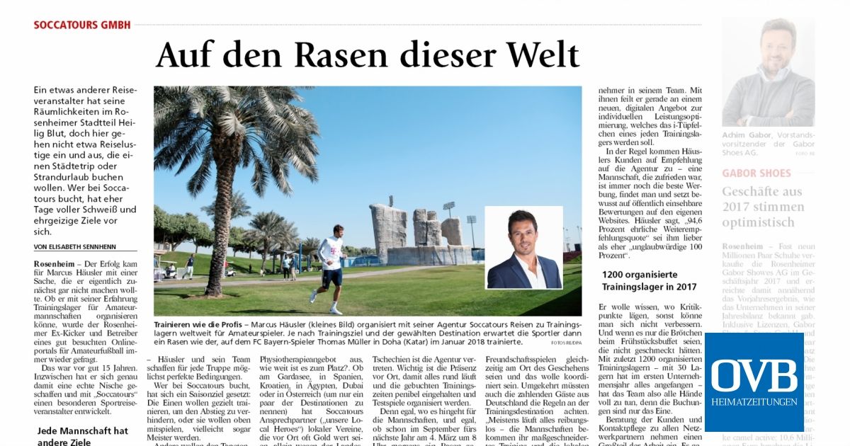 Auf den Rasen dieser Welt - OVB Heimatzeitungen