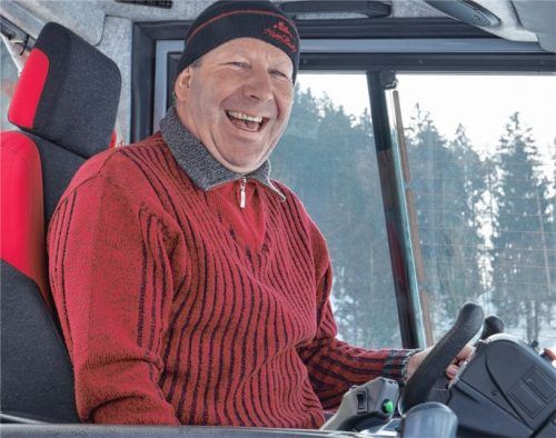 Spaß trotz Minusgraden: Franz Fischer macht seinen Job einfach gerne.Fotos Kirchner