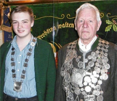 Strahlende Sieger: Die neuen Schützenkönige Dominik Schiffer (links) und Siegmar Richter. Foto re