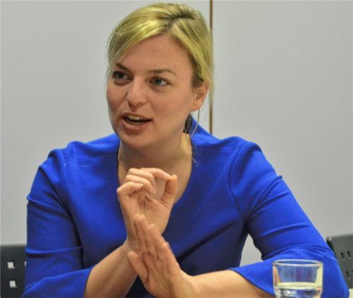 Will, dass ihre Partei in Bayern im Herbst Teil der Landesregierung wird: Katharina Schulze, Sprecherin der Fraktion Bündnis 90/Die Grünen im Landtag.Foto Anna Heise