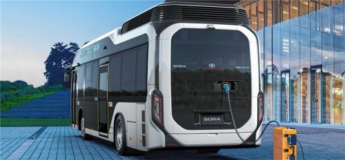 Der Brennstoffzellenbus „Sora“ fährt in Tokyo bereits.Foto Toyota