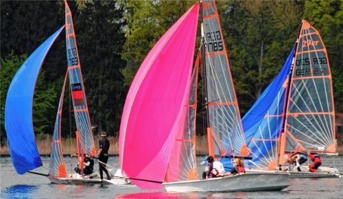 Die 29er eröffnen am 21./22. April am Chiemsee die Regatta-Saison.Foto Niessen