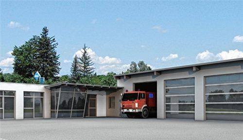 So wird das neue Feuerwehrhaus in Pullach aussehen.Foto re
