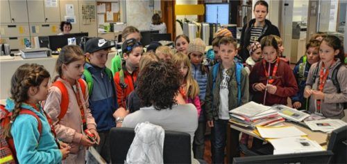 Grundschüler zeigen großes Interesse am OVB-Medienhaus