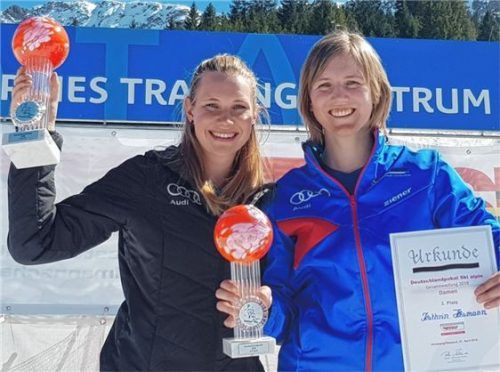 Maria Wallner (links) und Kathrin Heumann wurden im Deutschlandpokal Erste und Dritte.