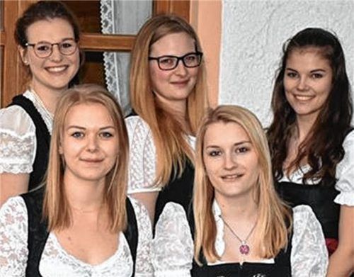 Neu in der Vorstandschaft (hinten von links): Anja Böck begrüßt Daniela Rieger, Toni Maier, (vorne von links) Emily Heller und Tanja Mittwoch im Führungsteam. Foto re