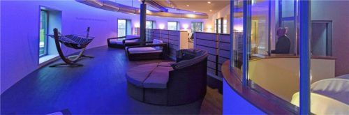 Neue Angebote in neuem Look: Der Saunabereich im Badria. Foto  cater