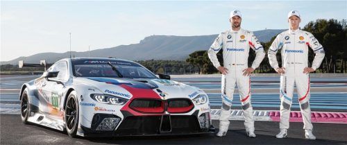 Der Rosenheimer Martin Tomczyk (links) und sein Teamkollege Nick Catsburg (Holland) sind bereit und starten am Wochenende mit ihrem BMW M8 GTE in die World Endurance Championship (WEC)-Saison auf dem Kurs im belgischen Spa Francorchamps. Foto  BMW