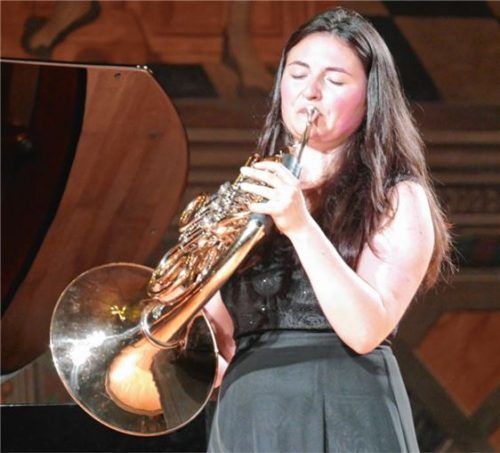 Die Hornistin Katerina Javurková erntete viel Applaus und Bravo-Rufe. Foto Janka