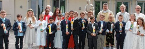 Erstkommunion in Oberwöhr: der gute Hirte
