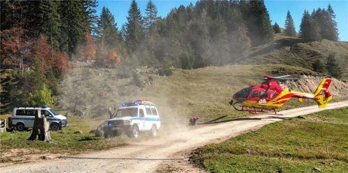 Obwohl die Bergwacht und die Besatzung eines Rettungshubschraubers rasch an der Unfallstelle eintrafen, konnte das Leben der Rosenheimerin nicht gerettet werden.Foto Bergwacht