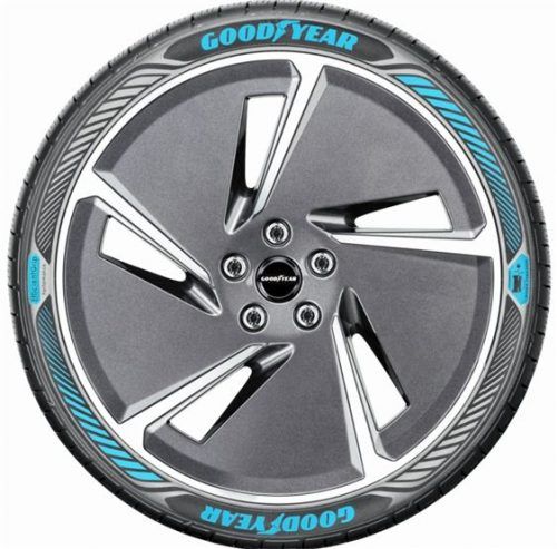 Prototyp eines speziellen Reifens für Elektroautos. Foto  Auto-Medienportal.Net/Goodyear