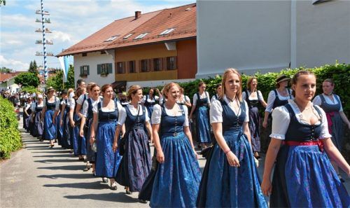 Rund 1200 Teilnehmer zogen beim Festzug durch Pfraundorf. Fotos Ruprecht