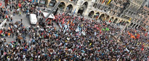 Rund 30000 Menschen demonstrierten kürzlich in München gegen die Neufassung des PAG.Foto dpa
