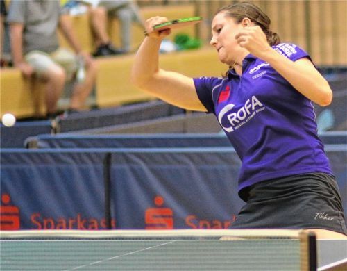 Sabine Winter gelangen neben dem Erfolg im Doppel auch zwei Zähler im Einzel.Foto Erlich