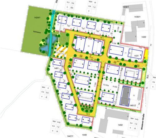 So sieht die Entwurfsplanung für das neue Baugebiet in Mühlstätt aus.Foto re