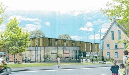 So soll das neue Großkarolinenfelder Rathaus nach dem derzeitigen Planungsstand aussehen. Behnisch Architekten