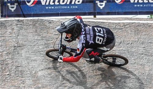 Stefan Heil vom Maloja BMX Team machte sich international einen Namen. Er stand im Finale beim siebten und achten Eurolauf in Belgien.Foto  UPS/ Meesen Timoté