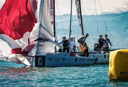 Zum Start in der Segel-Bundesliga herrschten am Bodensee Sonnenschein und Leichtwindbedingungen.Foto Wehrmann