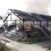 Großbrand auf  dem Bauernhof