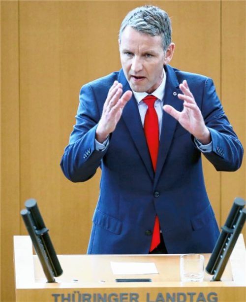 Björn Höcke provoziert mit umstrittenen Äußerungen: So hat der Fraktionsvorsitzende der AfD im Thüringer Landtag die Berliner Holocaust-Gedenkstätte ein „Denkmal der Schande“ genannt. Foto dpa