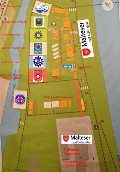 Der Lageplan für die Jubiläumsfeier.