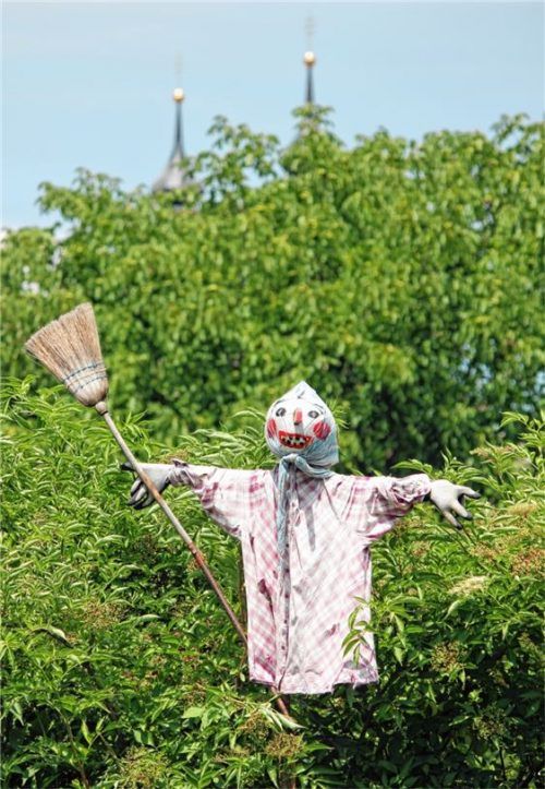 Ein Kopfballungeheuer im Garten