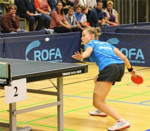 Katharina Michajlova wurde in den Play-Off-Spielen bislang nur im Doppel eingesetzt, wäre aber für einen Einzel-Einsatz heute Abend bereit. Foto  Erlich