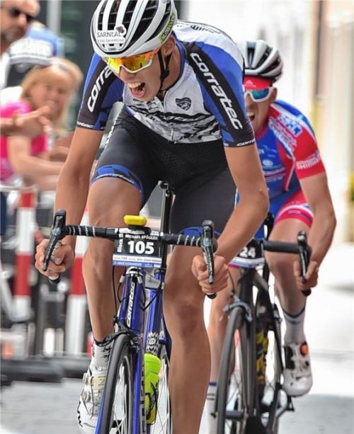 Michael Spögler vom Team Corratec gelang ein durchweg fast perfektes Rennen und am Ende mit einem sehenswerten Zielsprint ein weiterer Gesamtsieg.