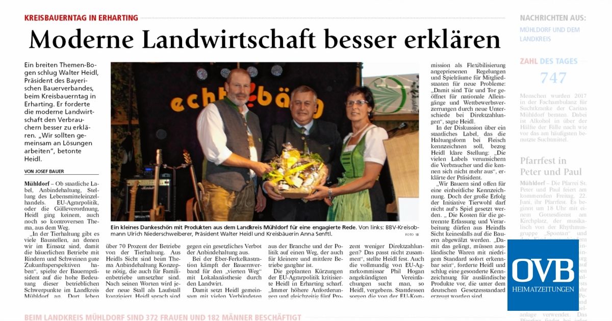 Moderne Landwirtschaft besser erklären - OVB Heimatzeitungen