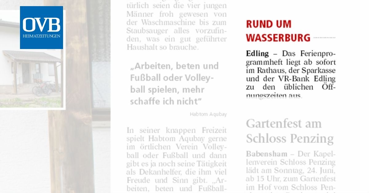 Rund Um Wasserburg Ovb Heimatzeitungen