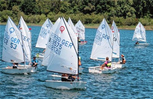 Beim Yachtclub Urfahrn wurde die dritte Regatta der Opti-/Laserliga gesegelt.Foto Niessen