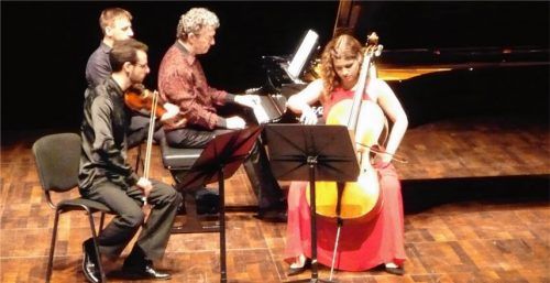 Boten einen bezaubernden Beethoven-Abend: Cellistin Julia Hagen, Geiger Yevgeny Chepovetsky und Markus Schirmer am Klavier. Foto Füchtner