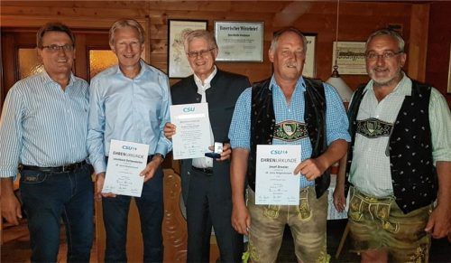 CSU Nußdorf ehrt langjährige Mitglieder