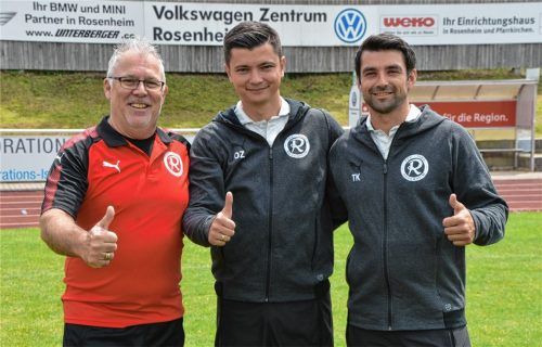 Das motivierte Trainerteam (von links): Stefan Kotisch, Ognjen Zaric und Thomas Kasparetti. Foto rupprecht