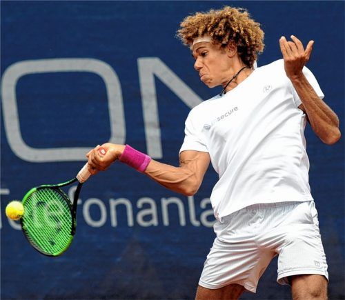 Der Österreicher Lenny Hampel wird am morgigen Sonntag im ersten Heimspiel wieder spektakuläres Tennis bieten. Foto  Ziegler