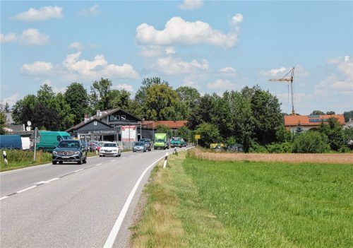 Die Häuser auf der (stadteinwärts gesehen) rechten Seite in Pullach sind mit einer dicht eingewachsenen Lärmschutzwand geschützt. Foto Fleindl