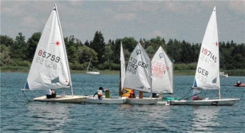 Die Optis und Laser waren beim Segelclub Prien am Start.